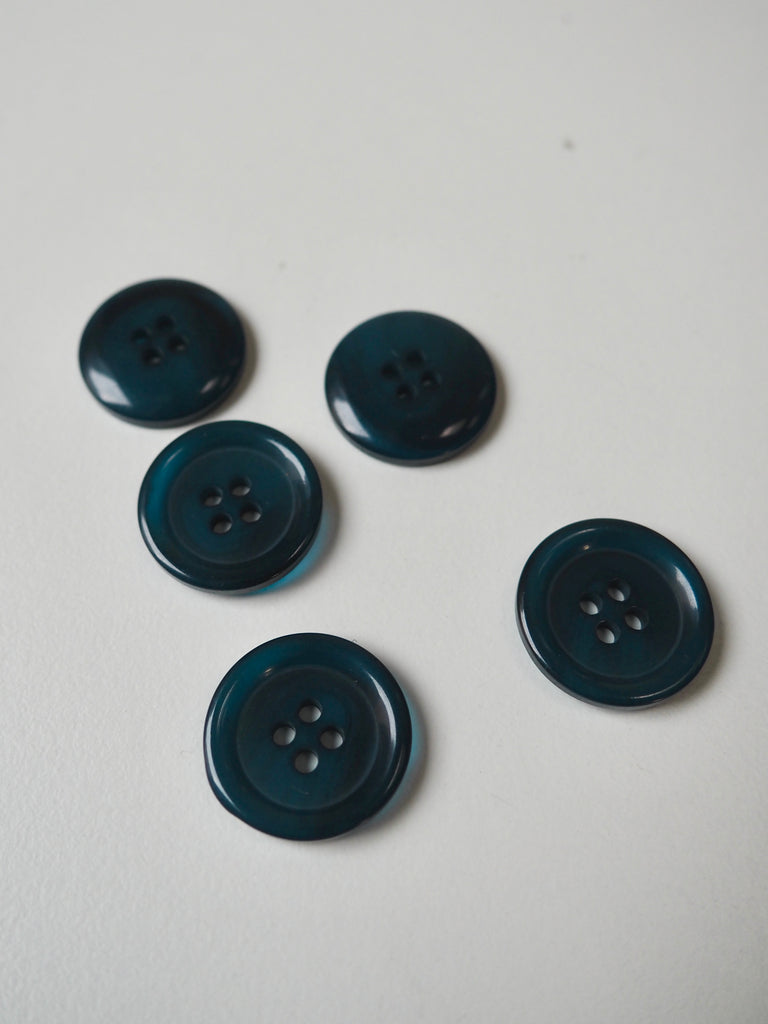 Teal Rimmed Buttons 20mm/32L