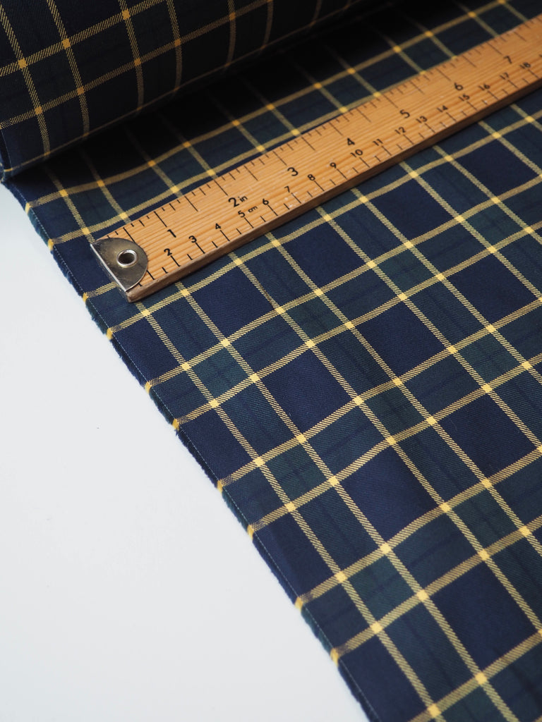 Blue + Yellow Cotton Check