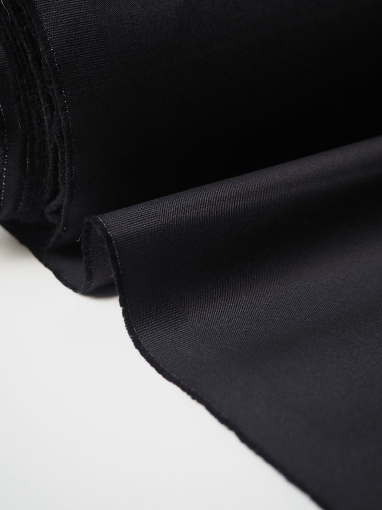 Black Stretch Cotton Twill 255gsm