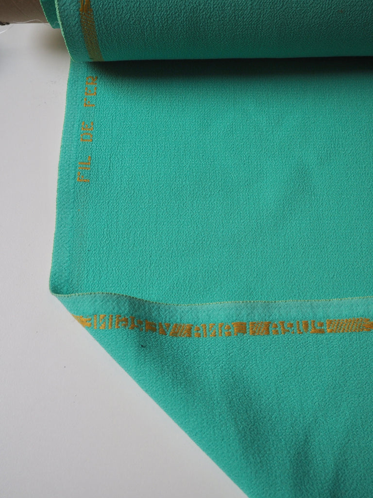 Soft Turquoise Double Wool Crepe