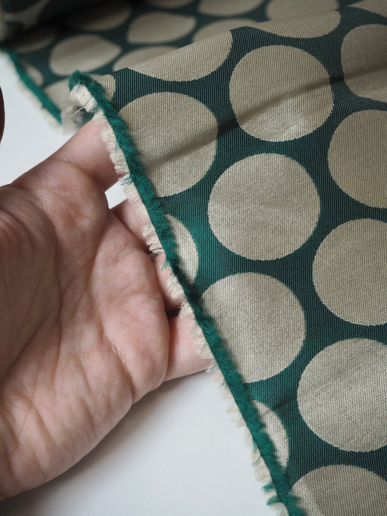 Green Polka Dot Jacquard