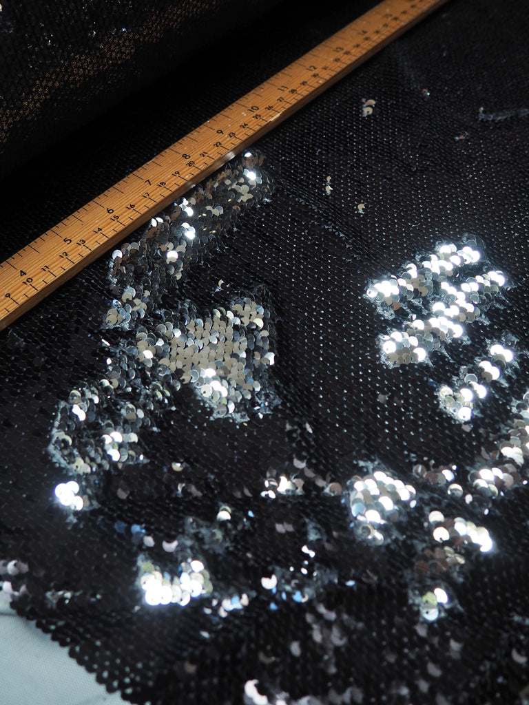 Navy + Silver Mermaid Sequin Tulle