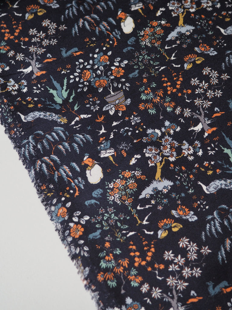 Liberty Navy Liddel Silk Twill