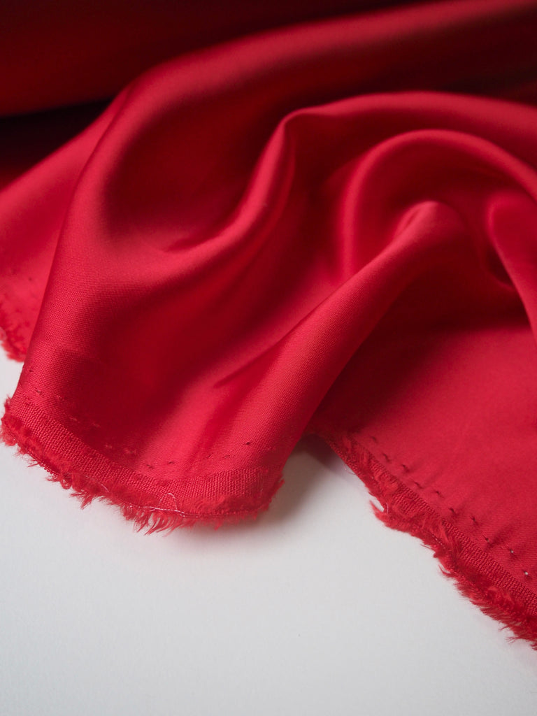 Red Crepe Backed Satin