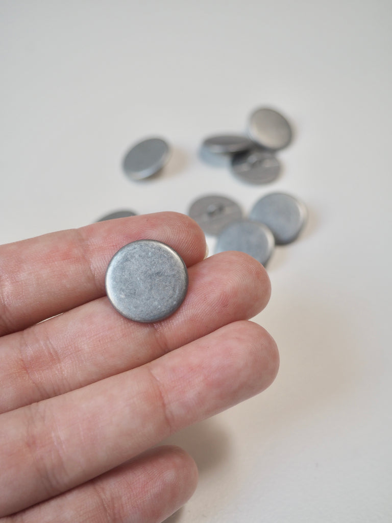 Silver Metal Shank Buttons 18mm/28L