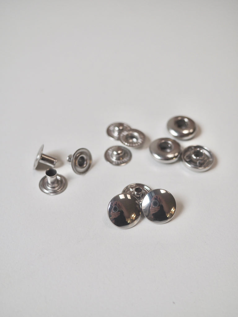 Silver Press Studs 11mm/18L