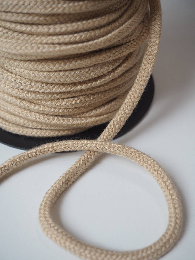 Sand Cotton Blend Braided Cord 6mm