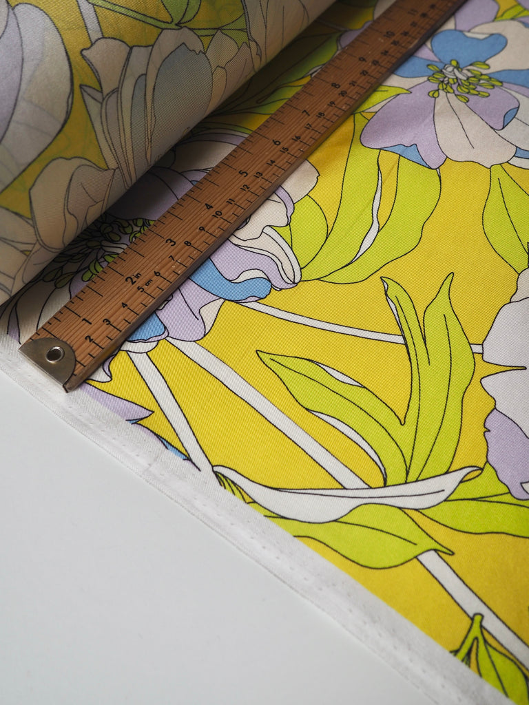 Yellow Peony Silk Twill