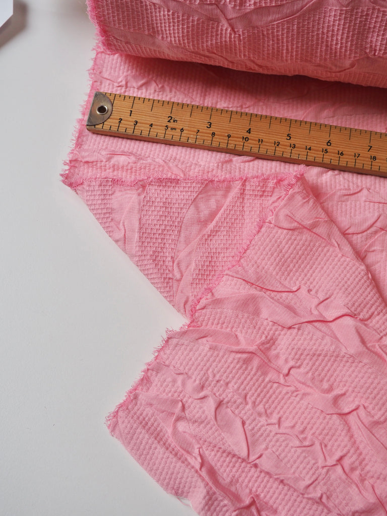 Light Pink Cotton/Silk Zebra Cloqué