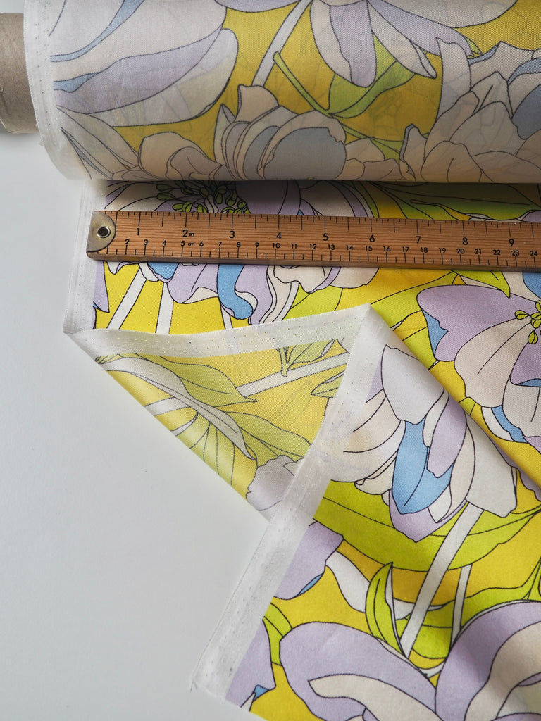 Yellow Peony Silk Twill