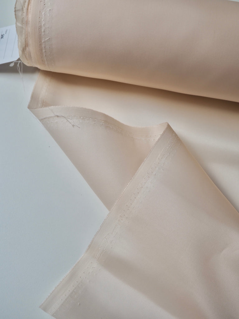 Light Peach Heavy Silk Satin Organza