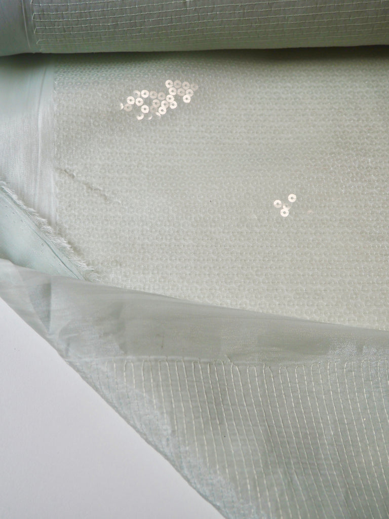 Sea Glass Iridescent Sequin Organza