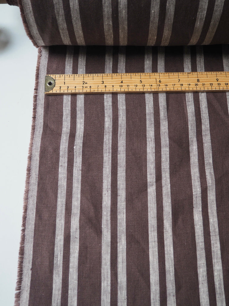 Coffee Stripe Linen