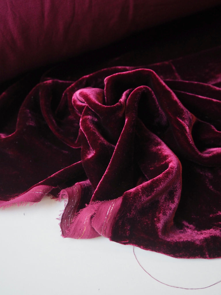 Berry Silk/Viscose Velvet
