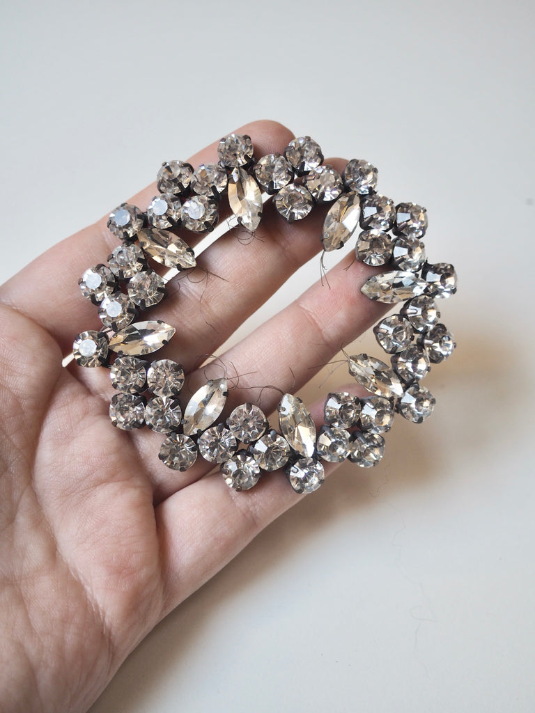 Clear + Black Crystal Wreath