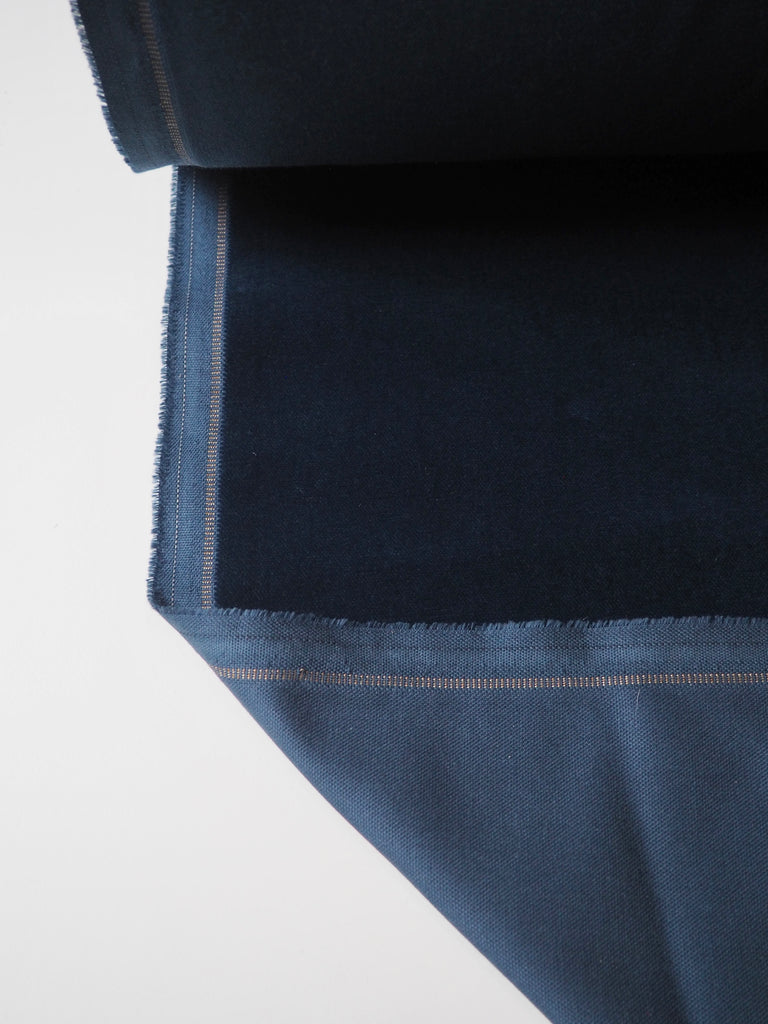 Blue Cotton Velvet