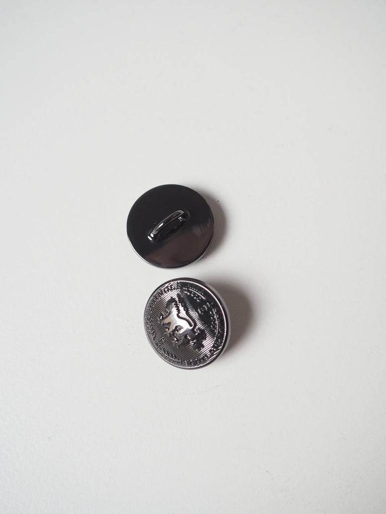 Gunmetal Metal Branded Shank Button 18mm