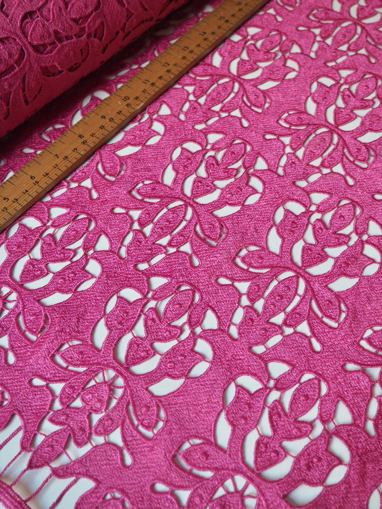 Pink Guipure Lace