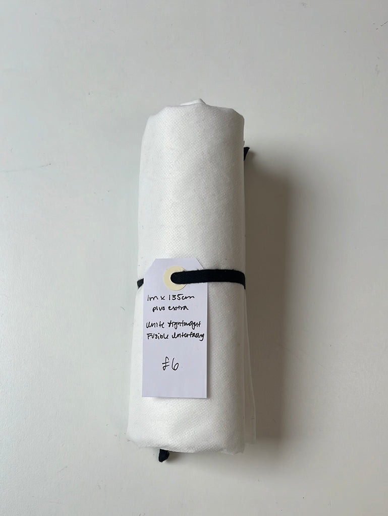 White Lightweight Fusible Interfacing Remnant