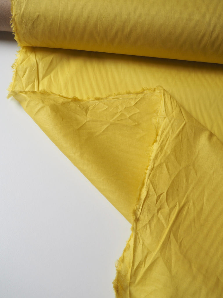 Yellow Sateen Cotton Lawn