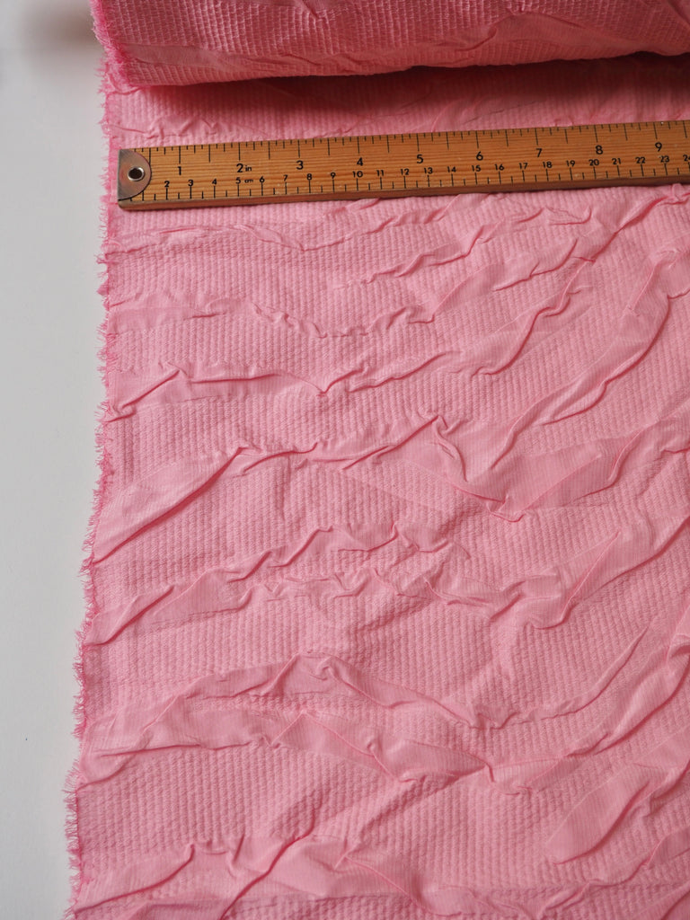 Light Pink Cotton/Silk Zebra Cloqué