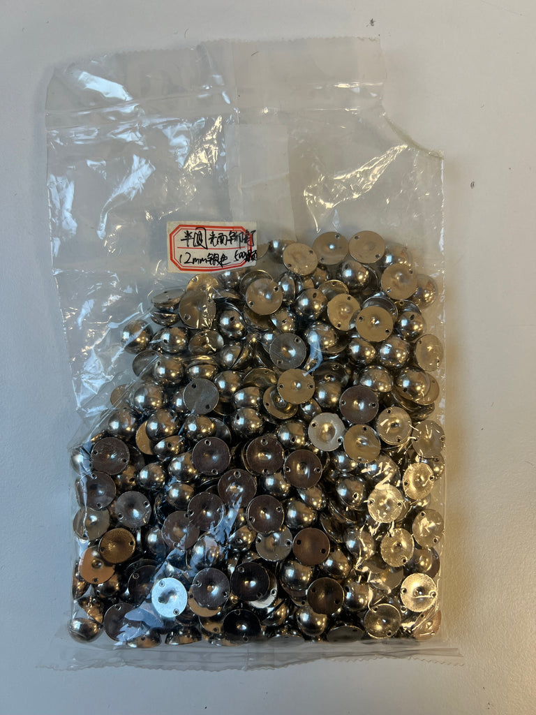 Silver Dome Beads 123g