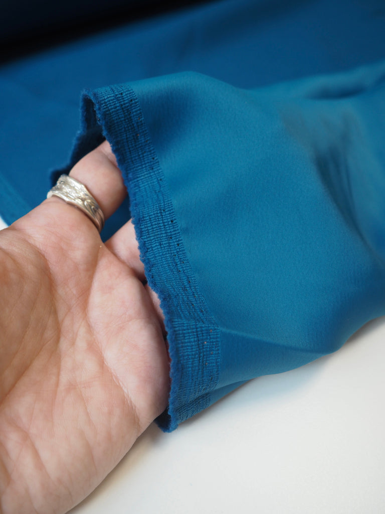 Ocean Viscose/Acetate Crepe-Backed Satin