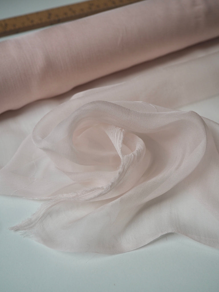 Pale Pink Silk Chiffon
