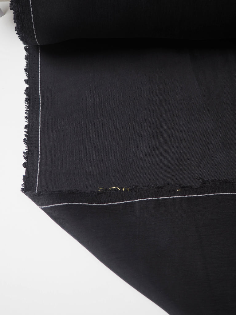 Black Cupro Twill