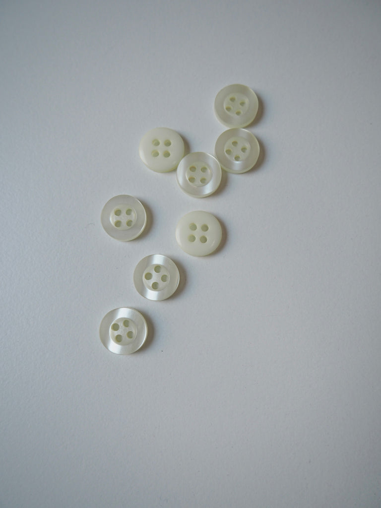 Cream Wide Rimmed Buttons 12mm