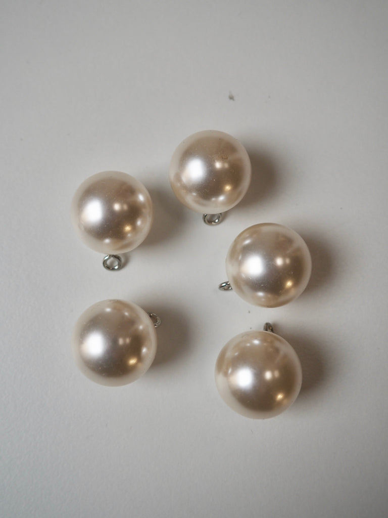 Faux Pearl Shank Buttons 20mm/32L