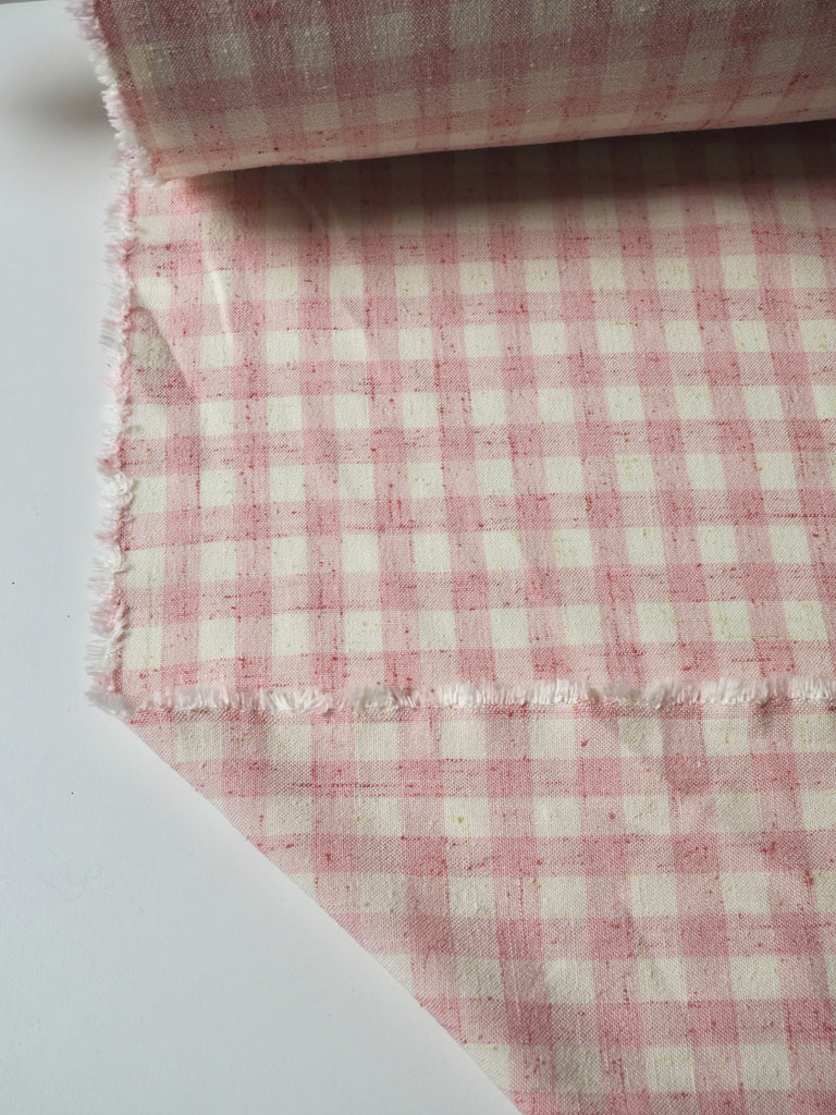 Pink Check Cotton Blend