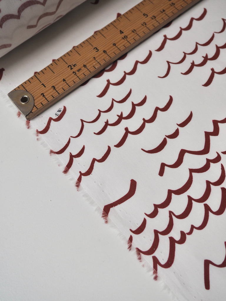 Red Wave Cotton Poplin