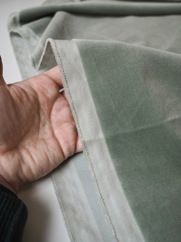 Sea Mist Cotton Velvet