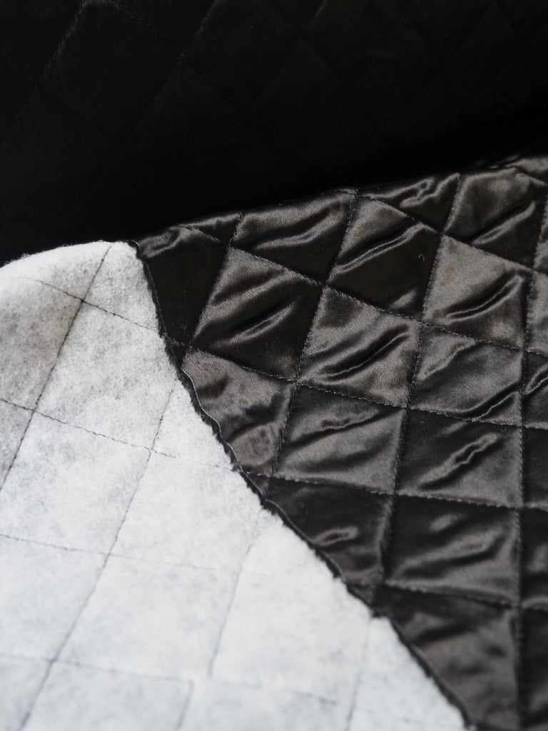 Black Double Faced Quilted Coating
