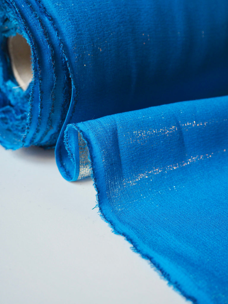 Cobalt Silk Lamé