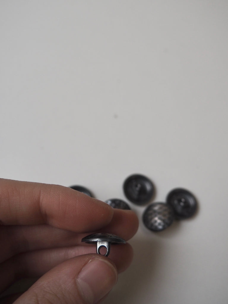Woven Metal Domed Shank Buttons 15mm/24L