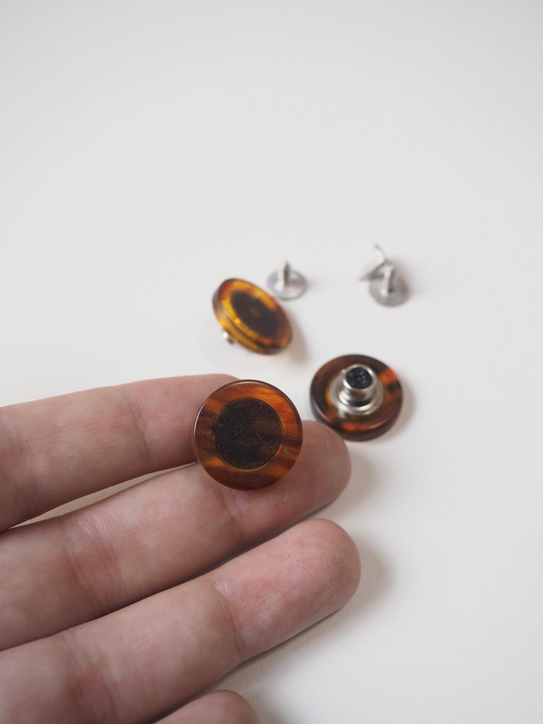 Tortoise Shell Jeans Button 19mm