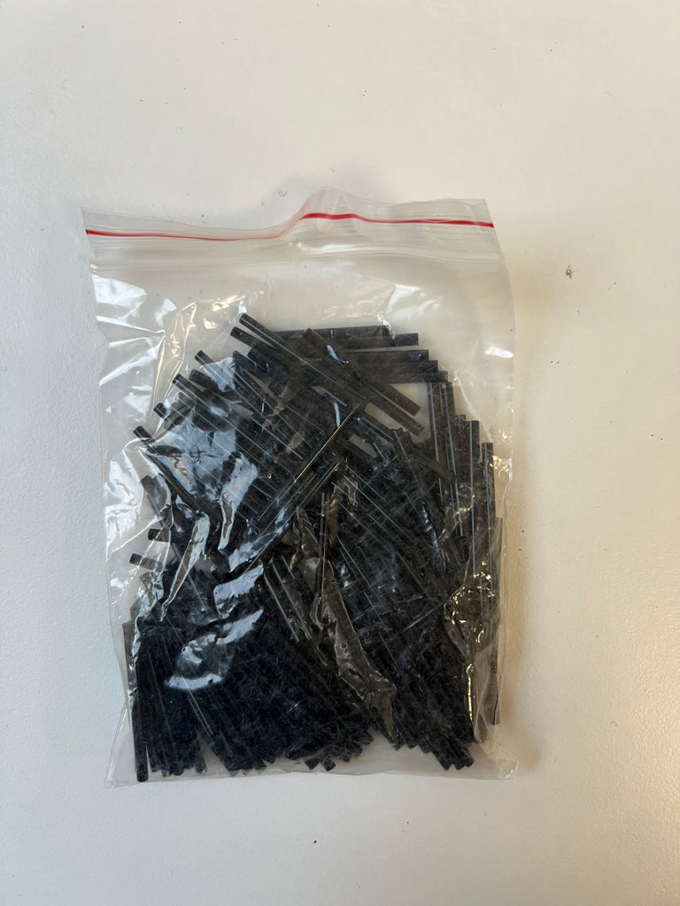 Long Black Tube Beads 47g