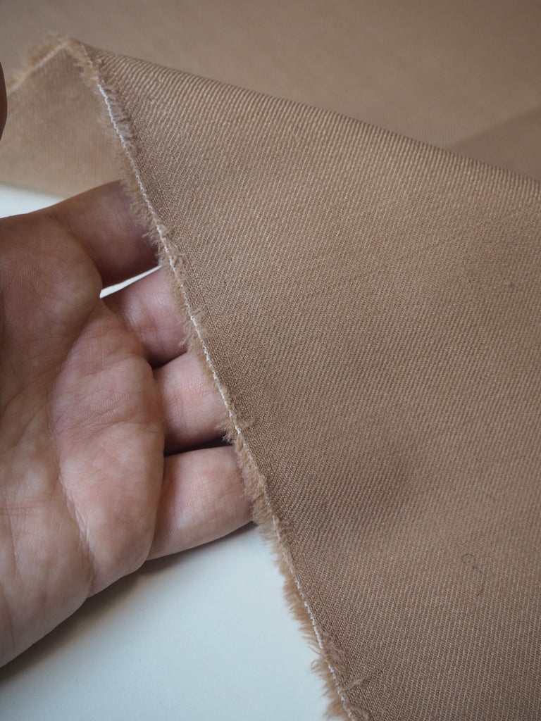 Camel Stretch Wool Twill