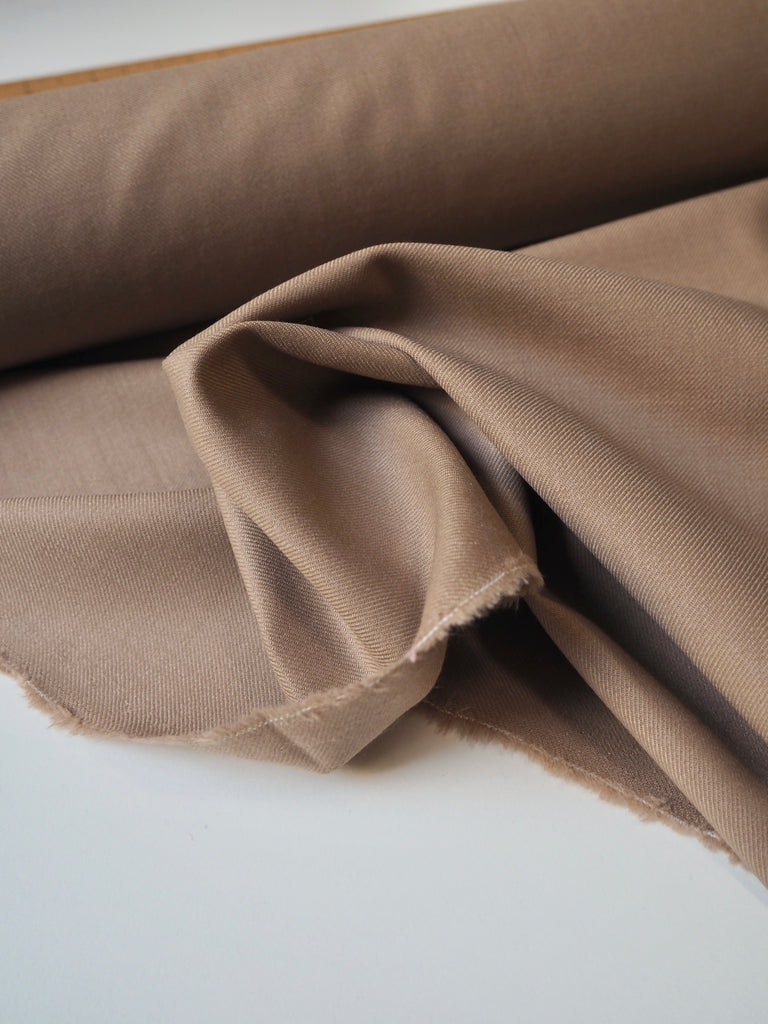 Camel Stretch Wool Twill