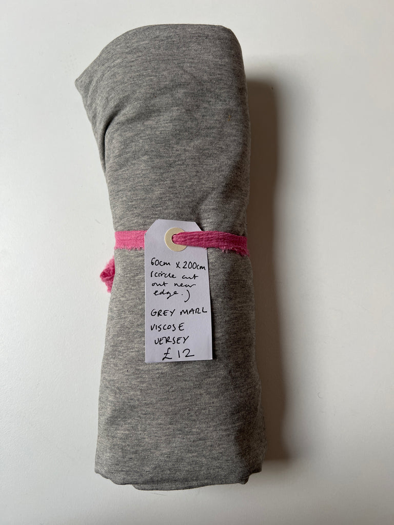 Grey Marl Viscose Jersey Remnant