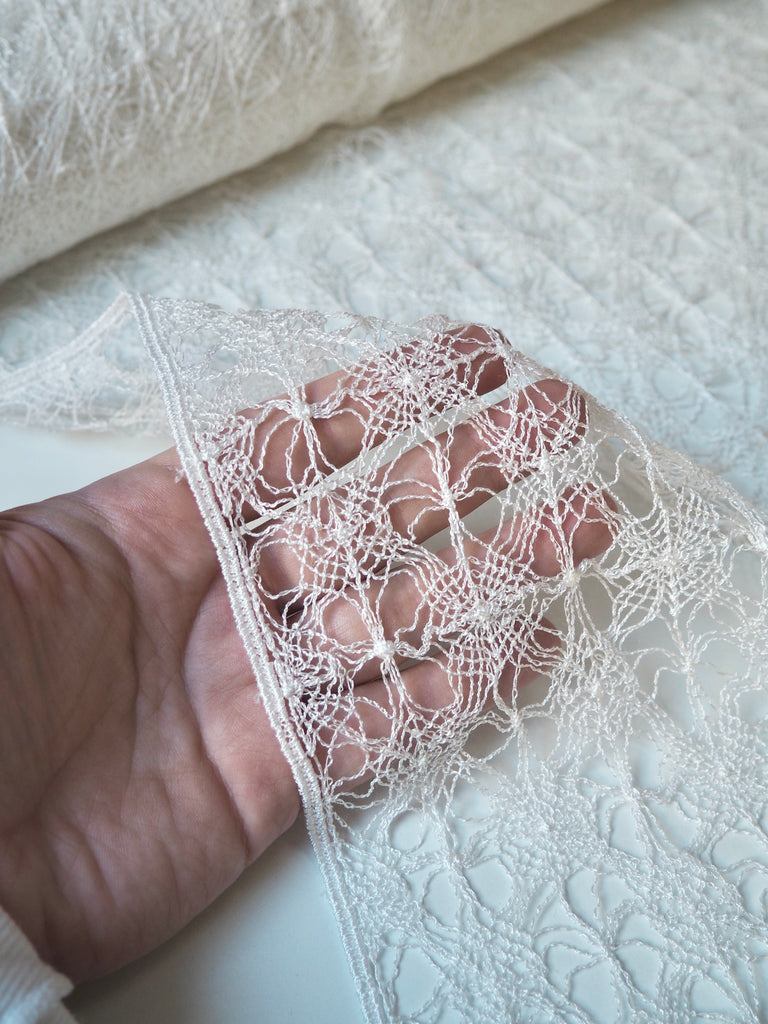 Clementia White Square Web Lace