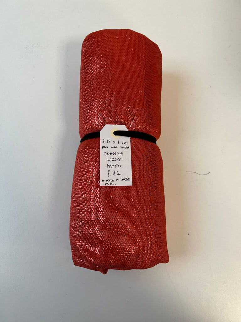 Orange Lurex Mesh Remnant
