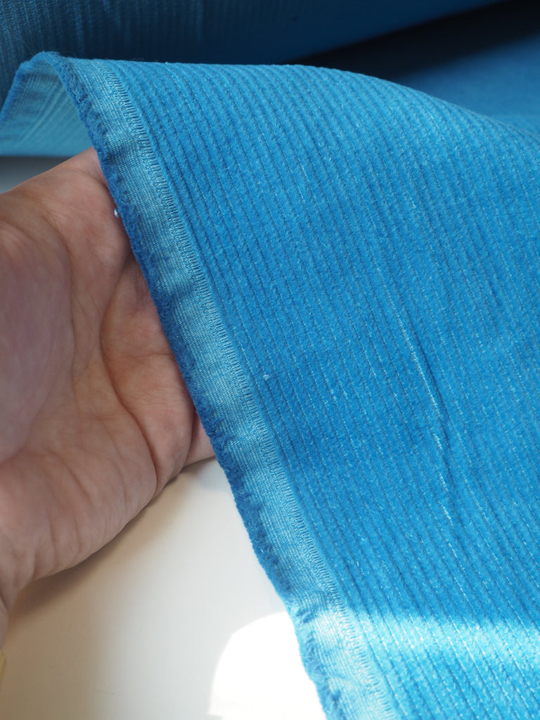 Blue Cotton Corduroy