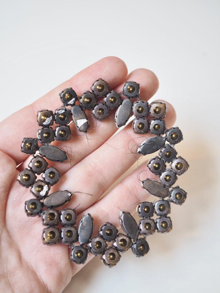 Clear + Black Crystal Wreath