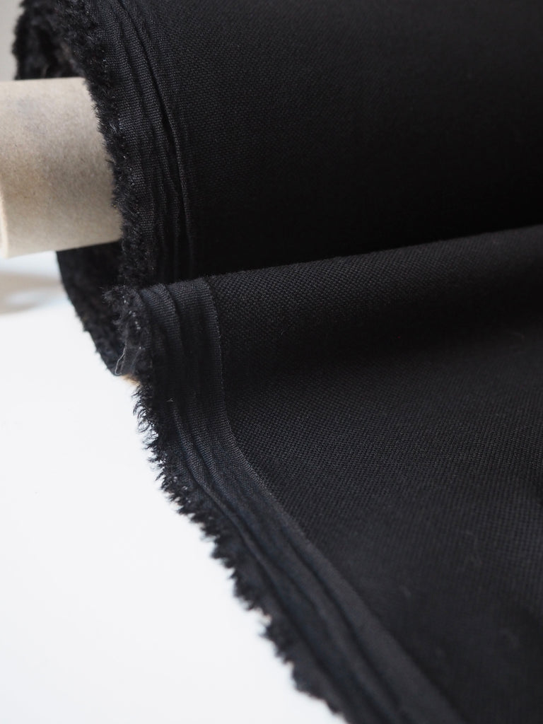 Black Stretch Mediumweight Woven