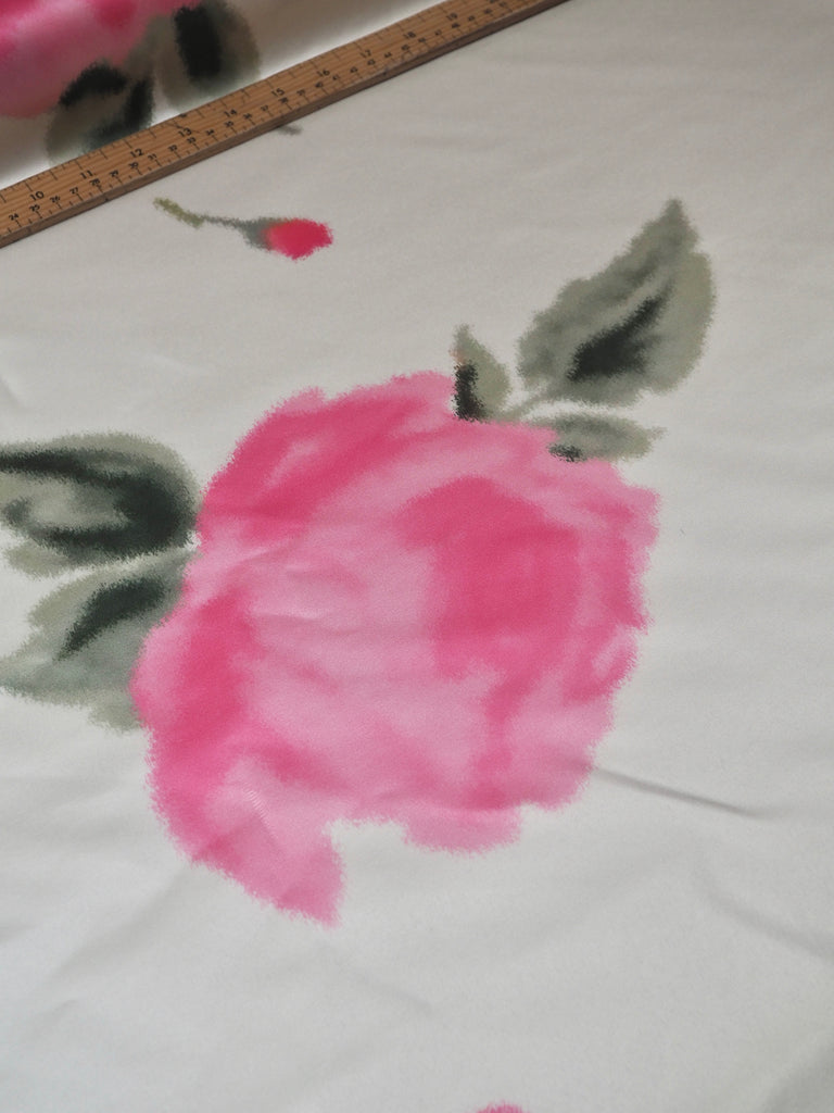 Pink Warp Rose Interfaced Satin