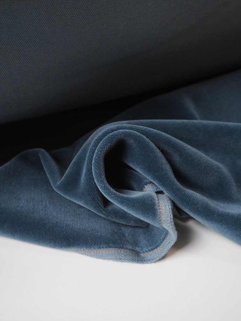 Light Blue Cotton Velvet