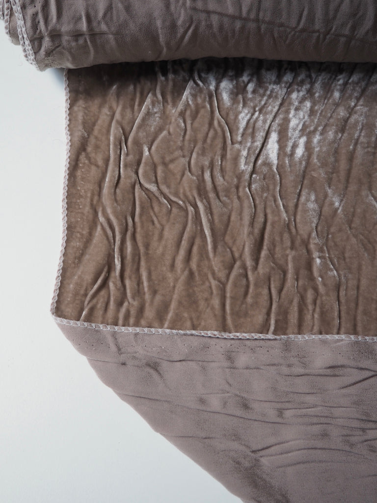 Taupe Silk/Viscose Velvet